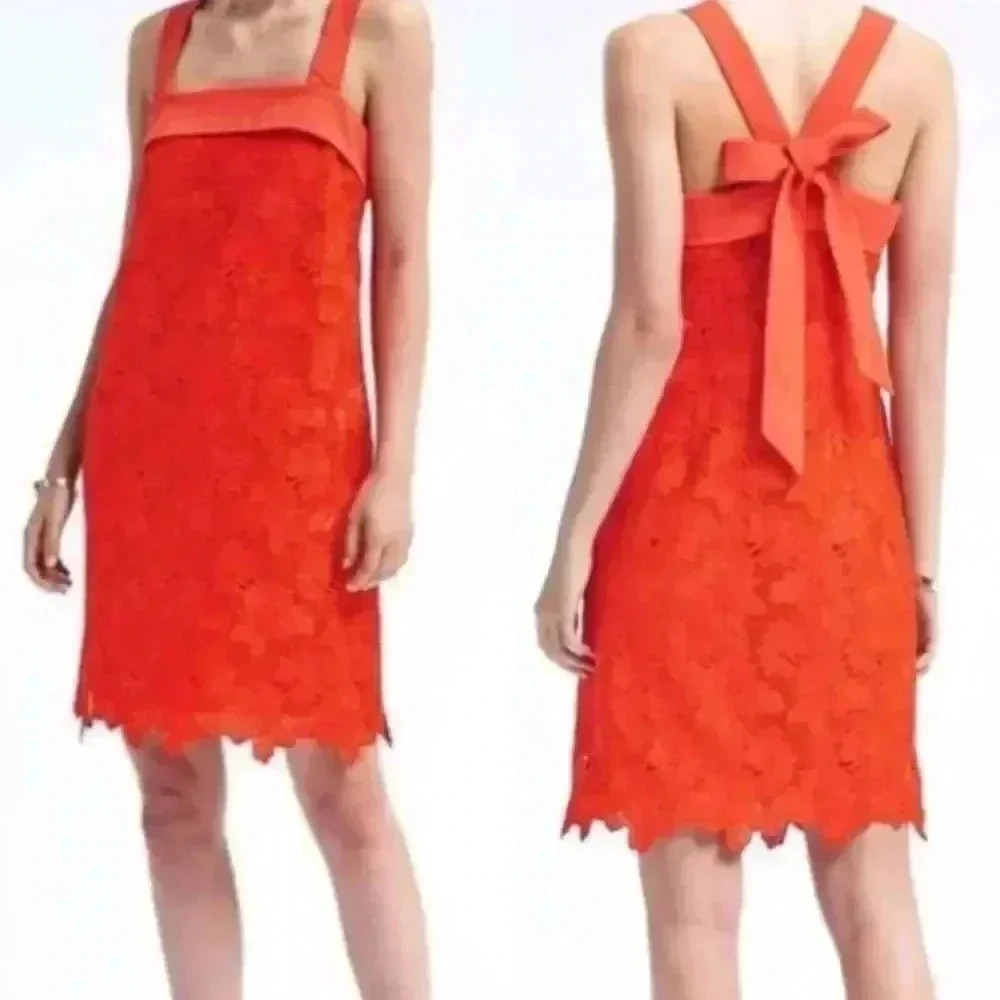 COPY - NWT Banana Republic bow back lace Shift dress